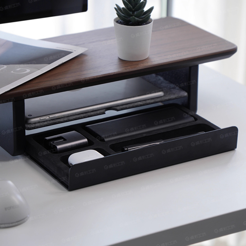 Desk Setup Accessories - Support de moniteur, tiroirs de rangement,