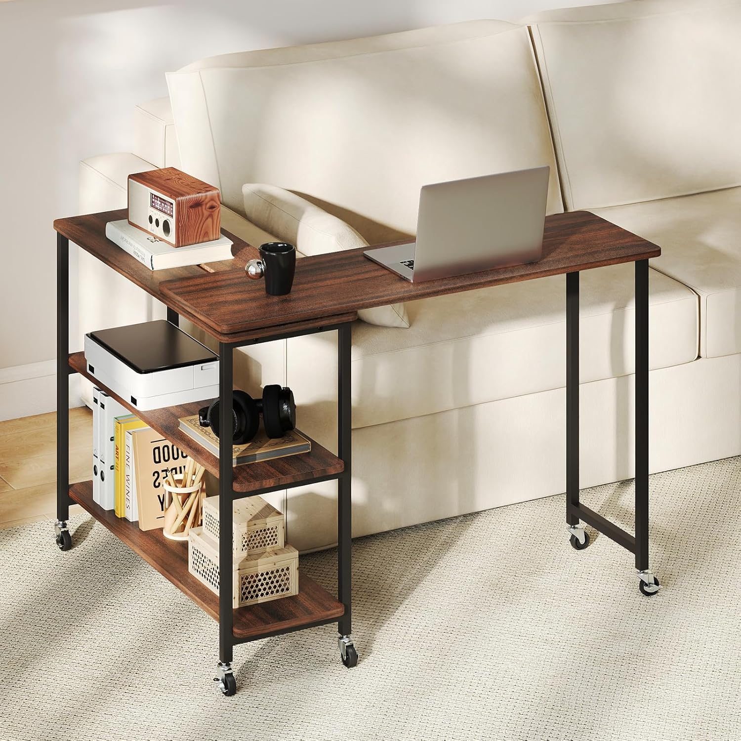 Desk Setup Notebook - 360 ° Table d'appoint rotative avec