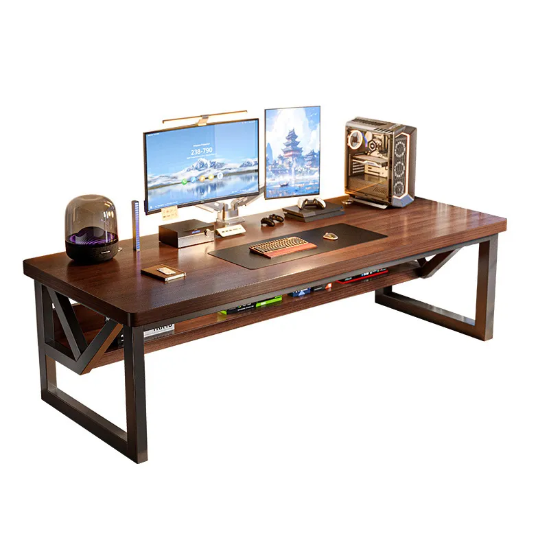 Desk Setup No Computer - Bureau d'ordinateur rectangulaire pour bureau à