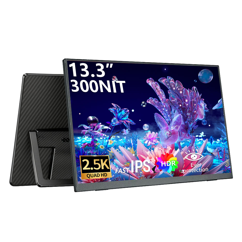 Dual Monitor Desk Setup - MAFNKOU Moniteur Portable 13,3 Pouces 2,5k