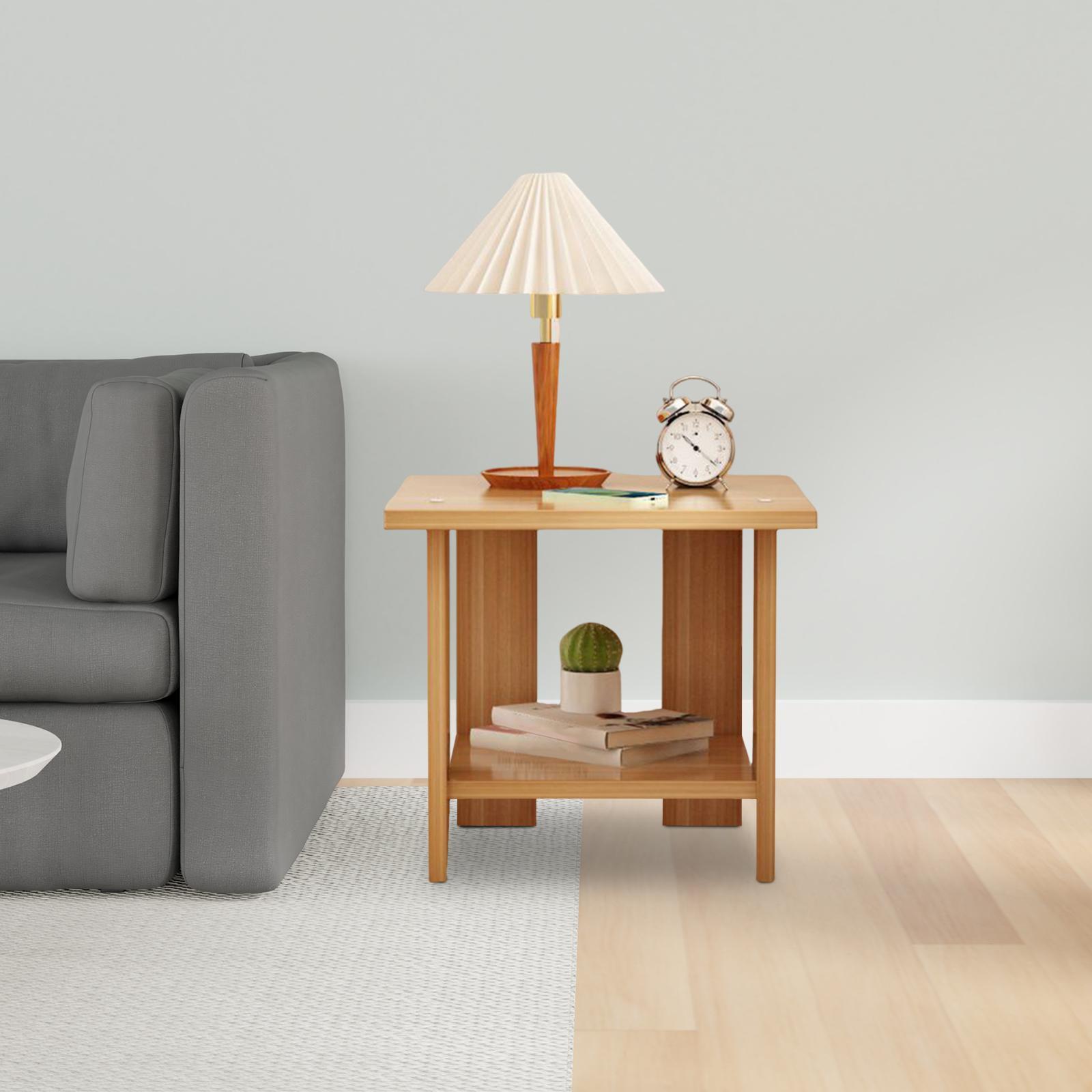 Desk Setup Notebook - Table d'appoint Double couche en bois,