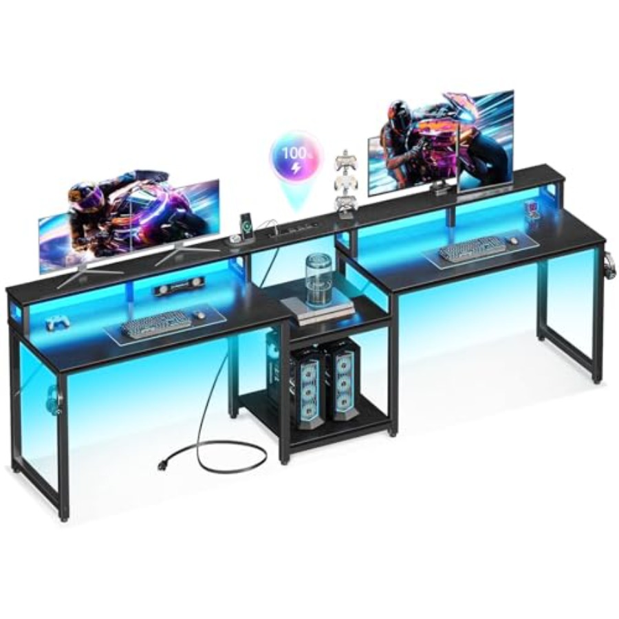 Bureau de jeu pour deux person - Dual Monitor Desk Setup avis et prix