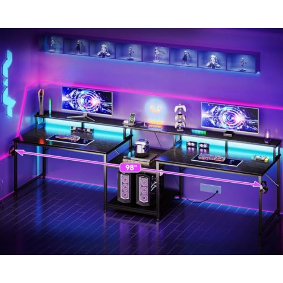 Bureau de jeu pour deux person - Dual Monitor Desk Setup avis et prix
