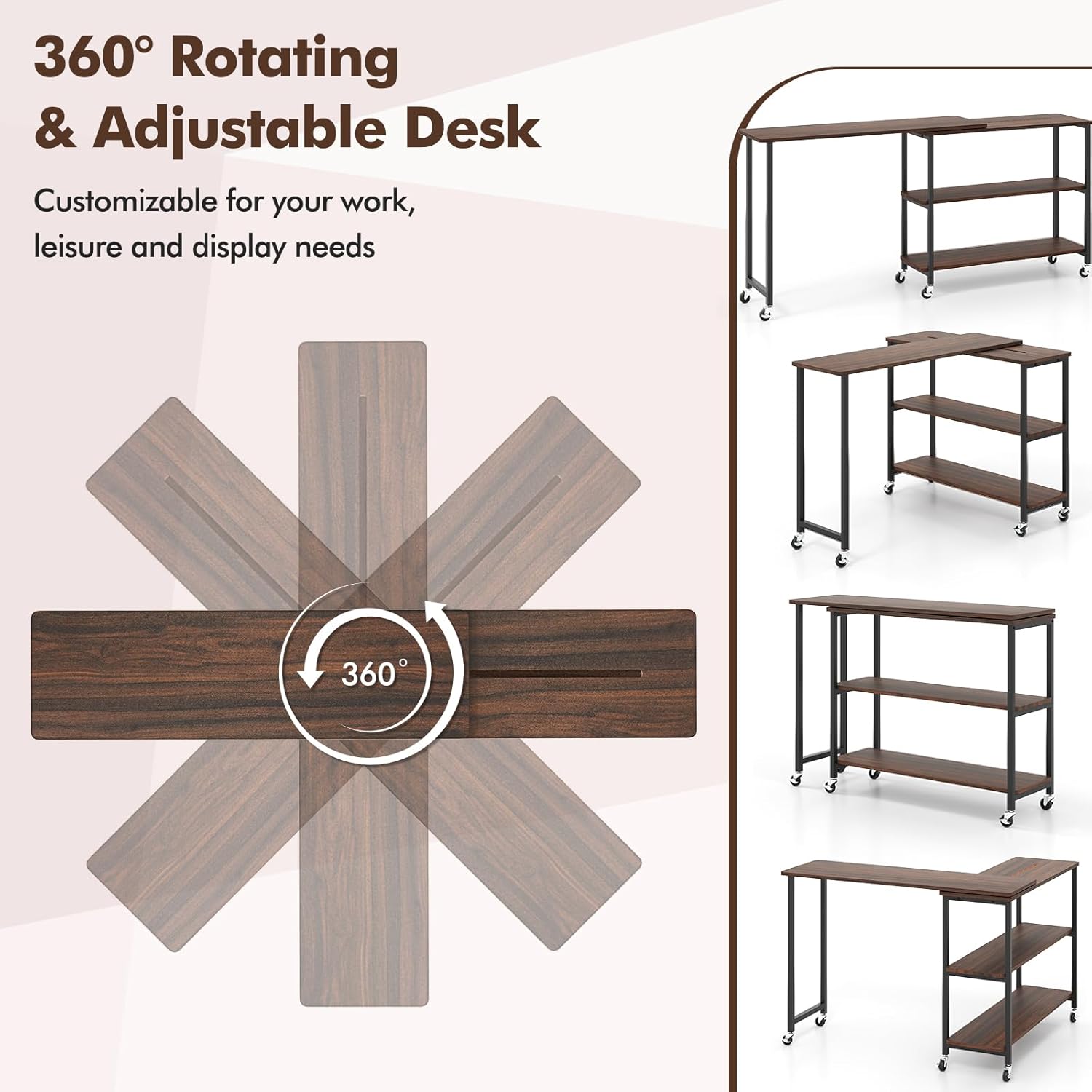 360 °   Table d'appoint rotati - Desk Setup Notebook avis et prix