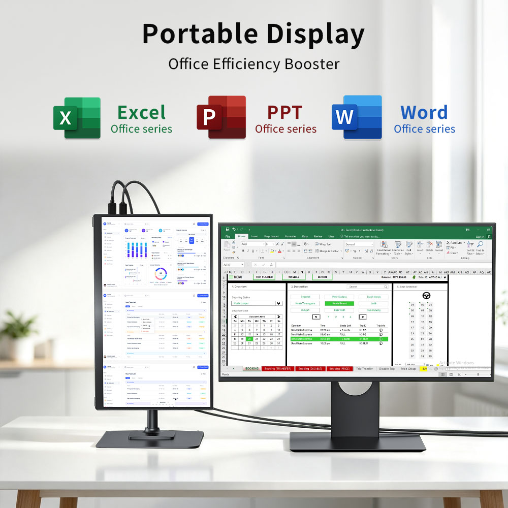 MAFNKOU Moniteur Portable 13,3 - Dual Monitor Desk Setup avis et prix