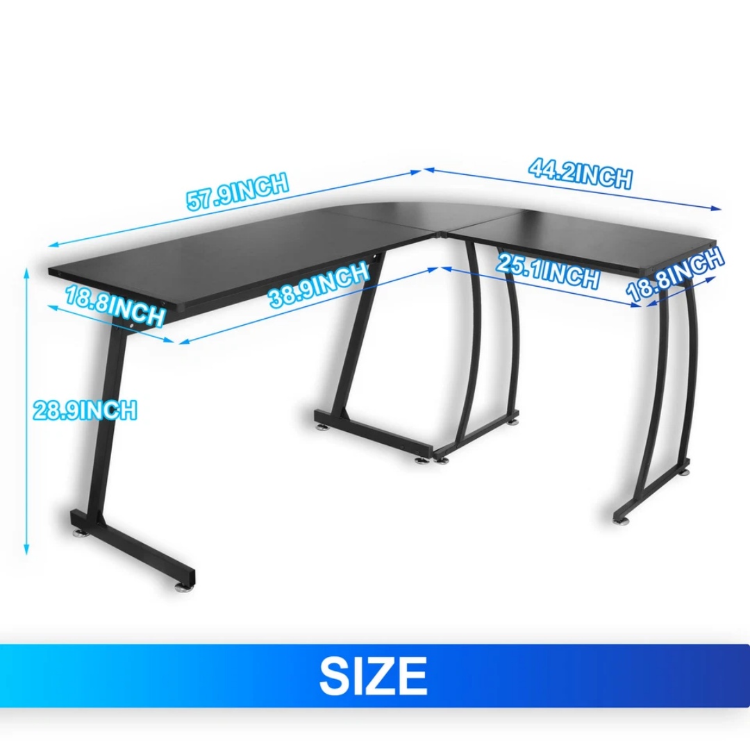 Bureau d'angle en L de 58 pouc - Desk Setup Notebook avis et prix